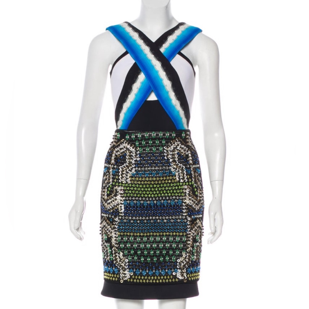 Peter Pilotto Beaded dress with criss cross front